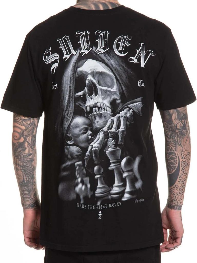 Sullen Men's Paloskim Short Sleeve Premium T-shirt Reaper Chess Tattoo Art Tee