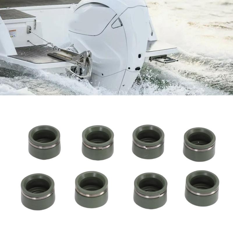 8PCS Valve Stem Seal 51Y-12119-00-00 Metal Intake Exhaust Valve Stem Seal Replacement for Waverunner and Sport Boat