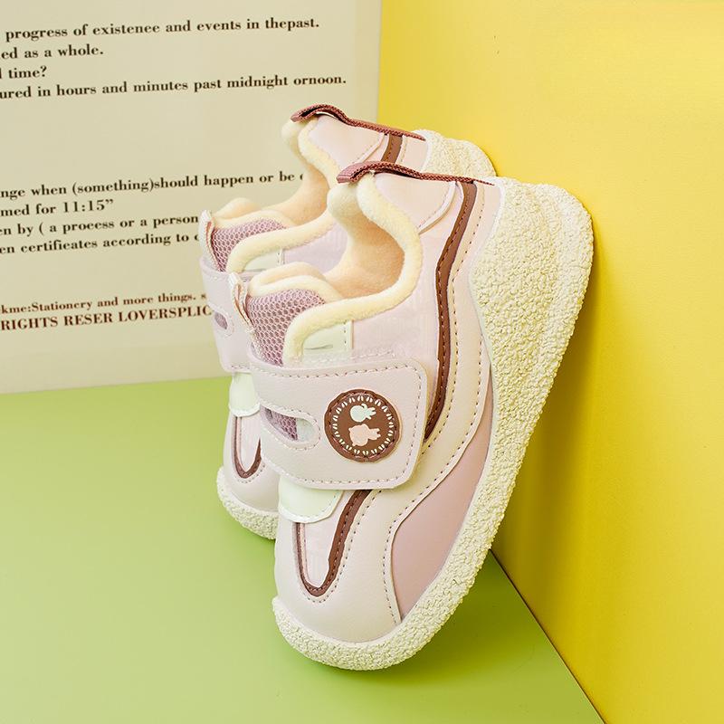 Classmate Autumn and Winter New Sports Shoes Girls Toddler Shoes Boys and Children Two Cotton Cotton Shoes Thick Sole