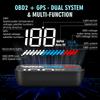 OBD2 + GPS Head Up Display Car HUD Windshield Projector Smart Digital Gauge KMH MPH Speedometer Engine RPM Instant Voltage Meter