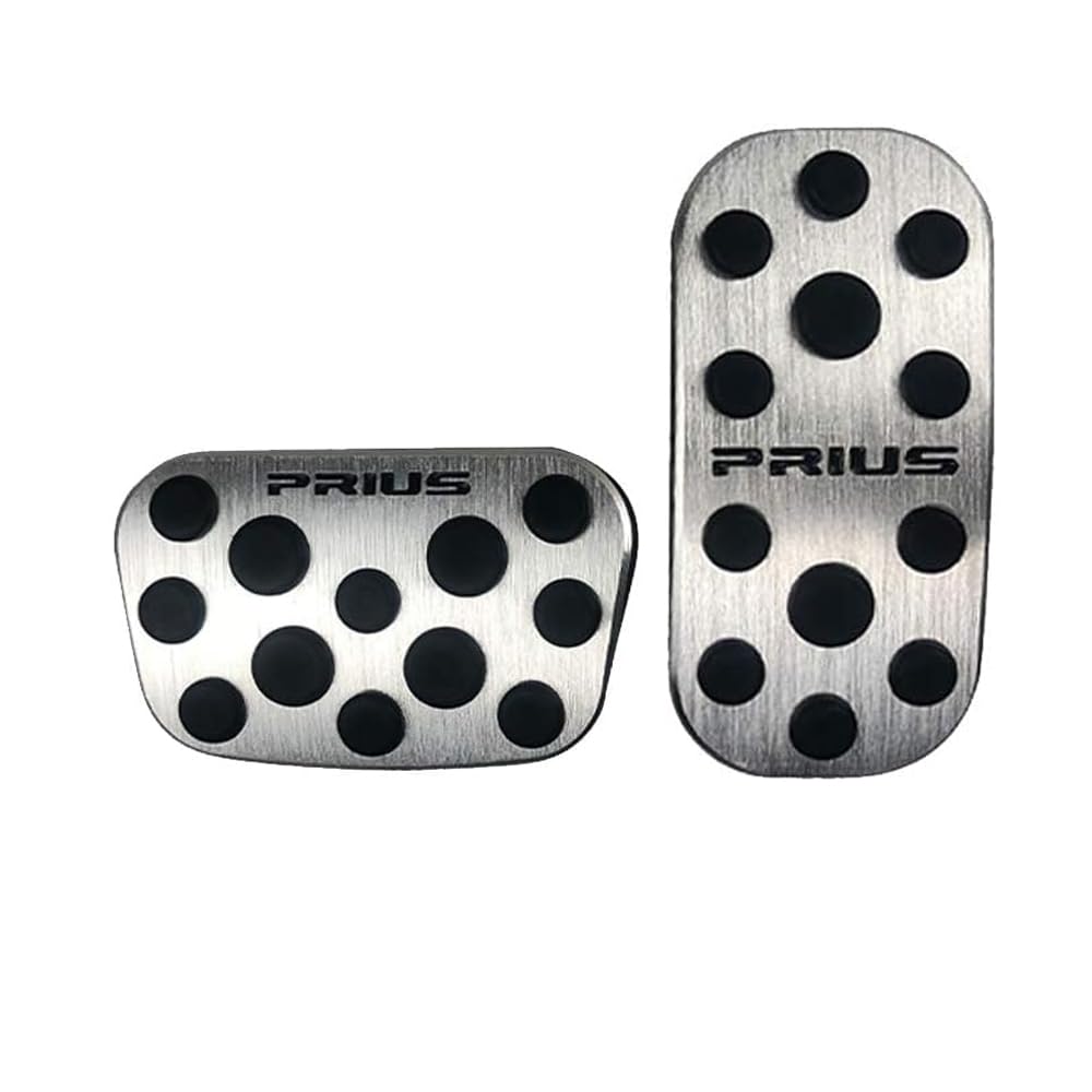 

KOKATO Совместимые накладки на педали из алюминия для Toyota Prius PHV серии 50 ранних / поздних выпусков, тормоз Prius 50 series серебряный