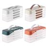 Multiplle Layer Freezer Dumpling Organizers Box Clear Wonton Storage Container With Manual Date Trackers for Storage