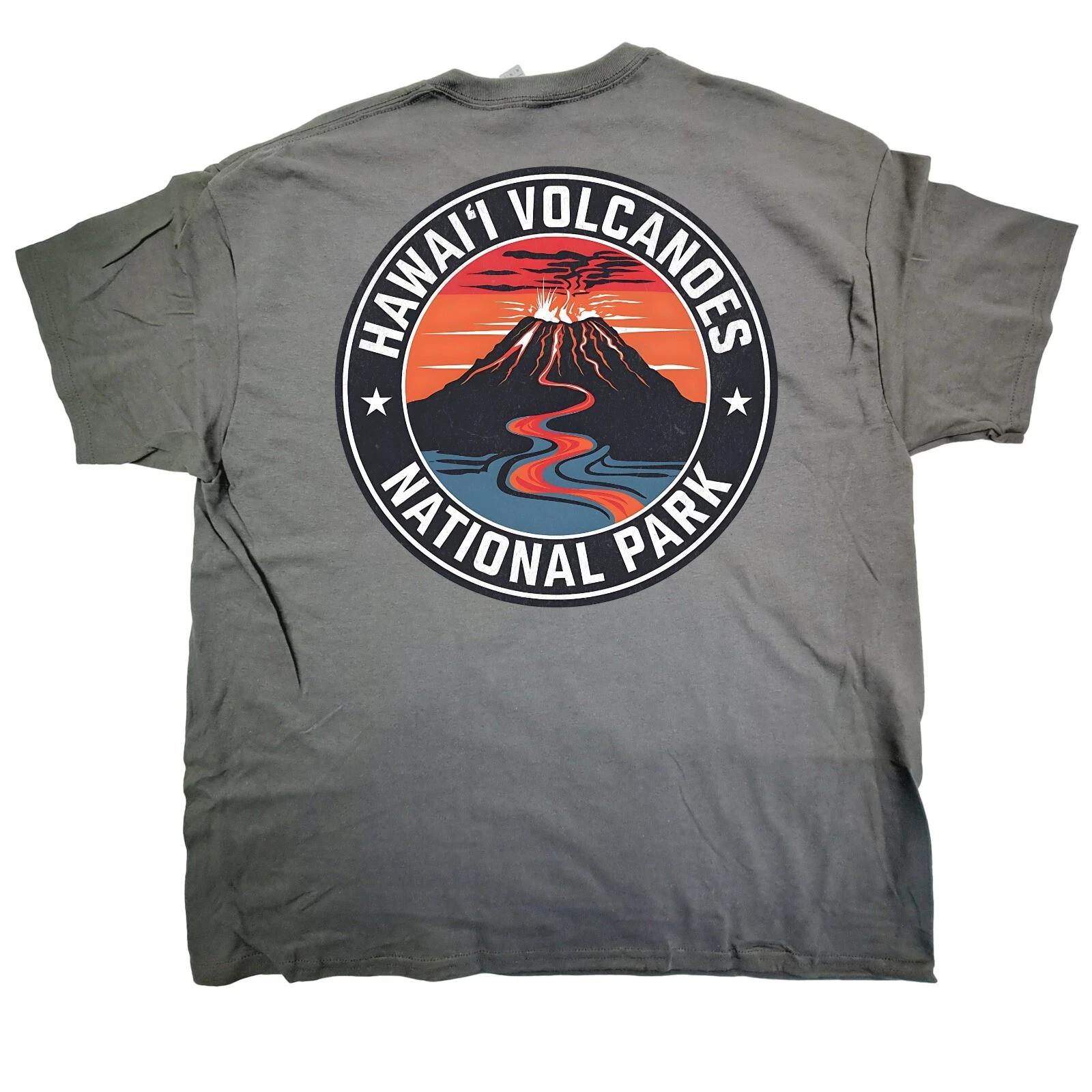 Hawaii Volcanoes National Park T-shirt Charcoal Gray XL