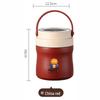 ZISIZ 2-Layer Portable Microwavable Lunch Box with Spoon