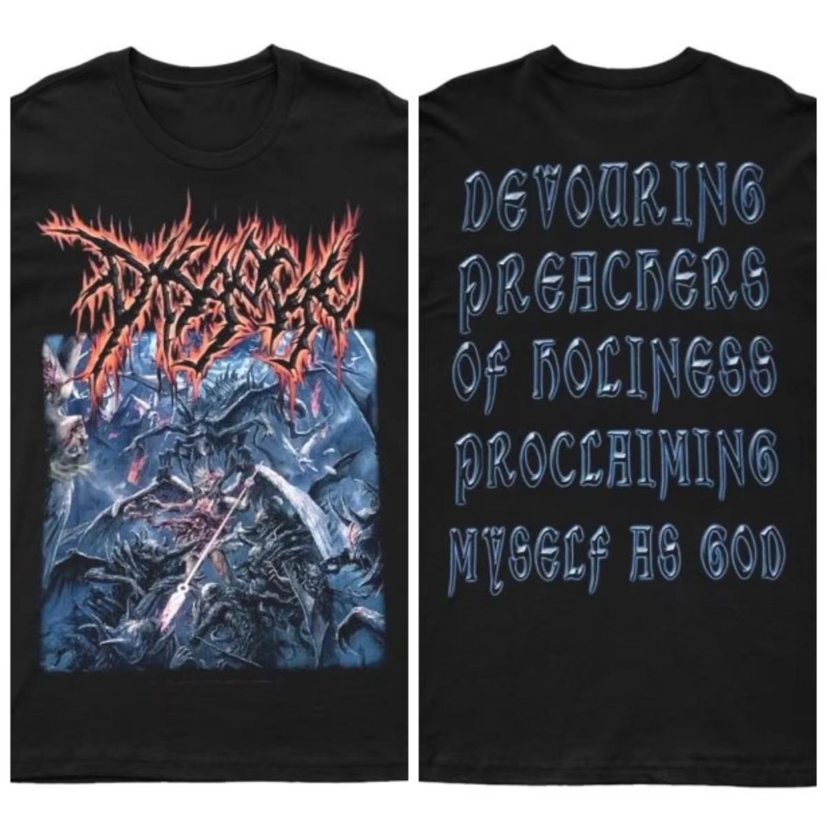 

2025 DISGORGE - Devoning Preachers Printed Unisex Street Fashion Trend Short Sleeved Pure Cotton Autumn and winter innerwear S