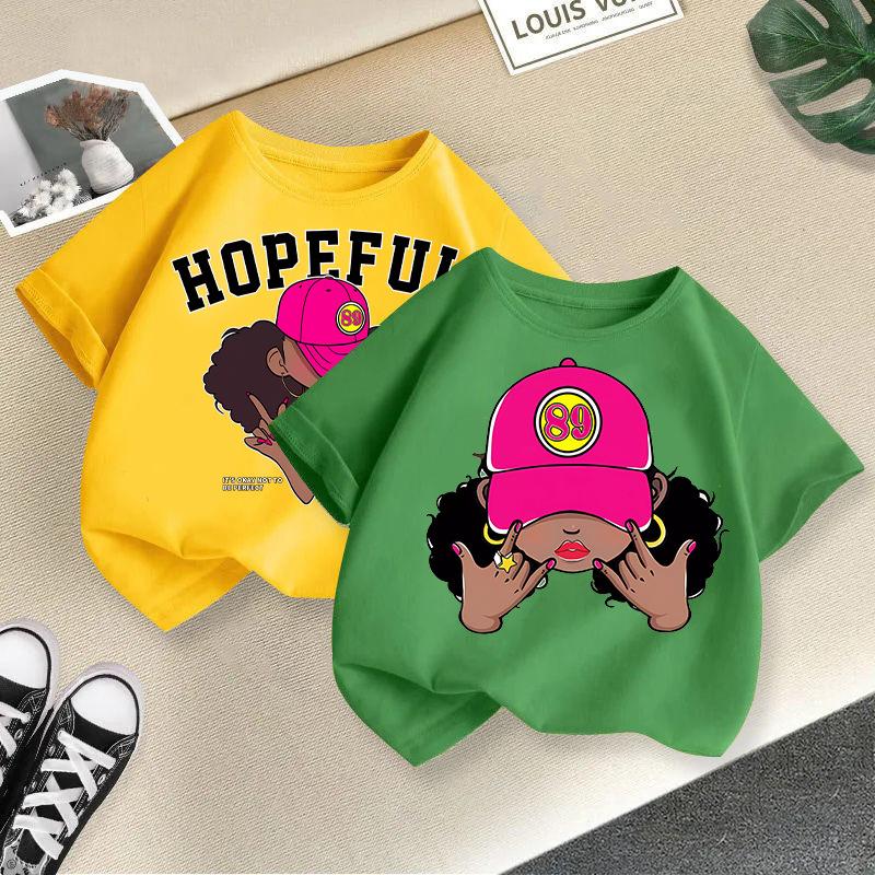 Children T-shirt Cartoon Girl Printed 2-13Y Kids Clothes 100% Cotton T-shirt Tops Tee2-13Y Boys Girls Baby Tee