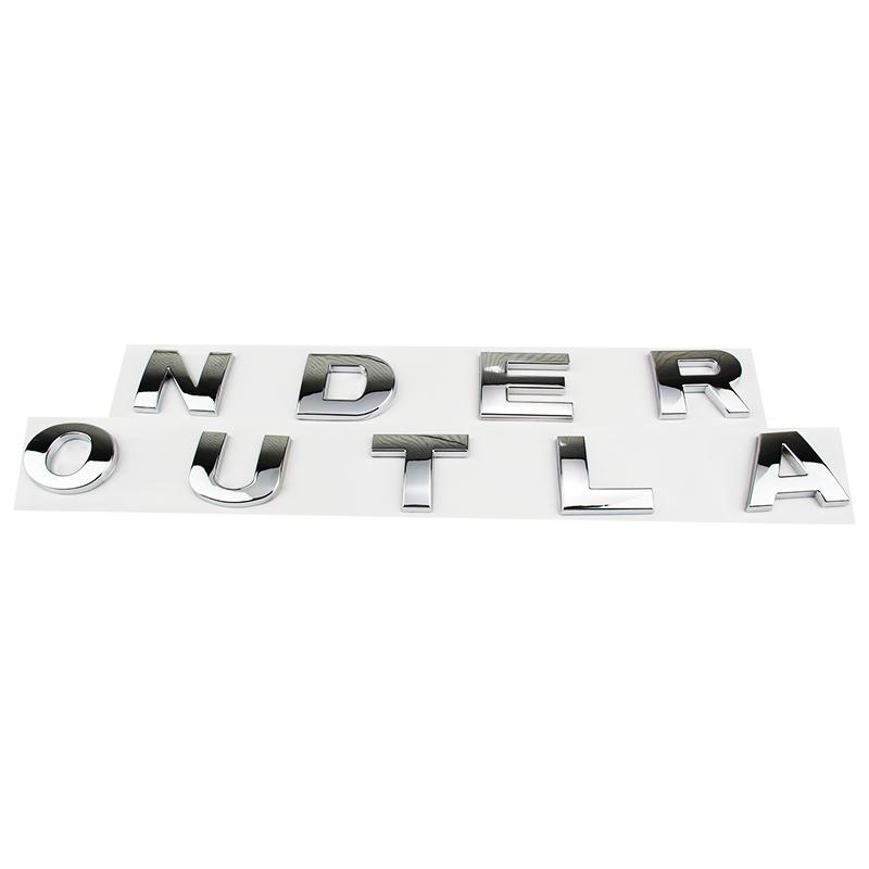 Car Head Hood Letters Logo Words Badge Emblem Decals Sticker For  Outlander 2023 2024 2025 2026 Styling Accessories