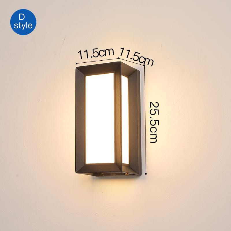 

Современный светодиодный уличный настенный светильник IP65 Водонепроницаемый крыльцо балкон сад наружные светильники бра вилла терраса дома светильники White