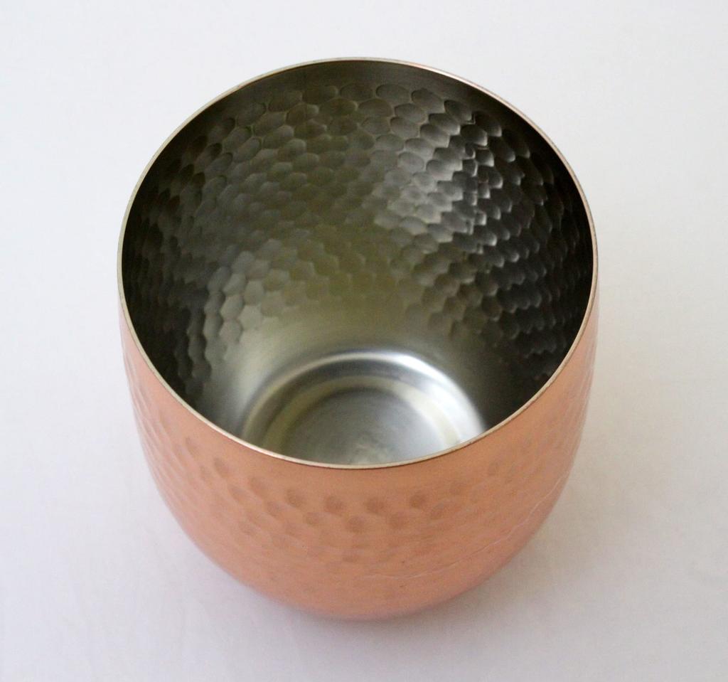 Castle Enterprise Asahi's "Kokoro No Kiwami" Pure Copper Rocks Cups (2-Piece Gift Set) In Gift Packaging