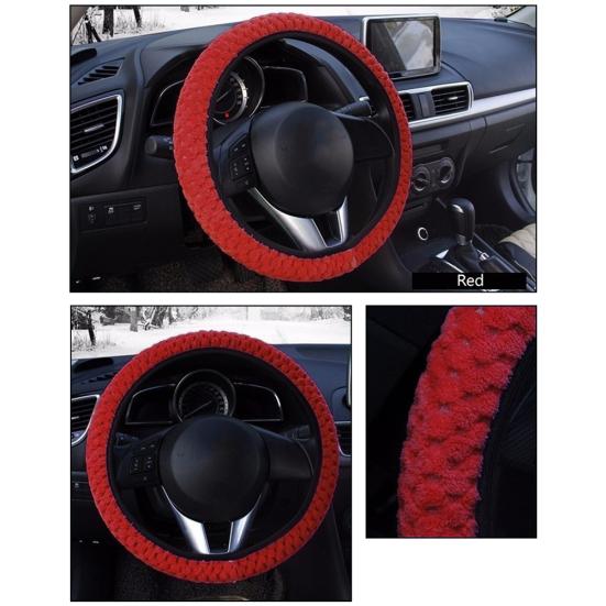 Universal Plush Car Auto Steering Wheel Covers Handlebar Protector Guard Decor