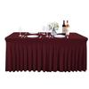 Solid Color Stretch Rectangular Table Skirt for Banquets and Conferences