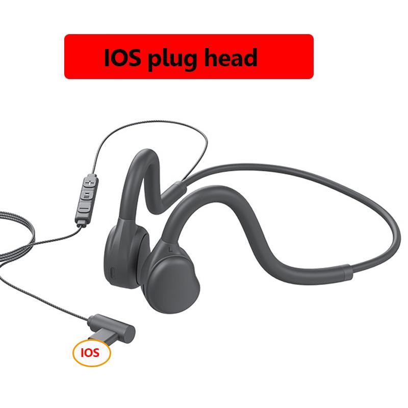 Open Ear Air Conduction Headphones 3.5mm Wired Stereo Not in Ear Music Headset Ultra Light with Microphone for IOS Andriod Phone