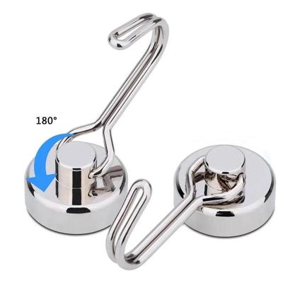 Lot de 30 crochets magnétiques Cruis en néodyme très résistant, aimants extra puissants avec crochet pour suspendre des outils