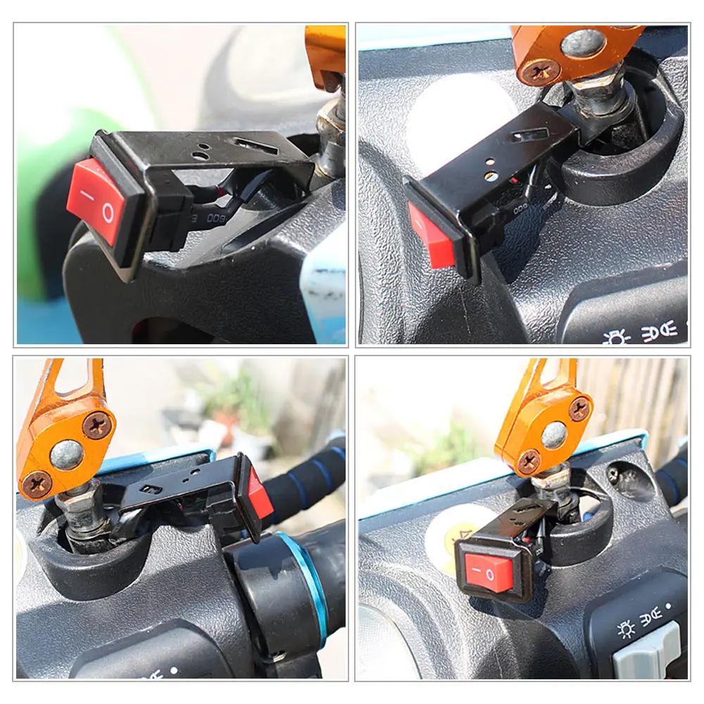 Universal Motorcycle Switch Electric Bike on/Off Power Control ATV Motorcycle Handlebar Switch Button Light DIY Switch Bracket
