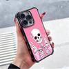 Pink Style Skull Witch Plating Phone Case For Xiaomi Poco X5 X6 X7 X8 Pro Max F8 Ultra F7 M8 M7 M5S Redmi 15C 15 14C 13C 13 X3 1