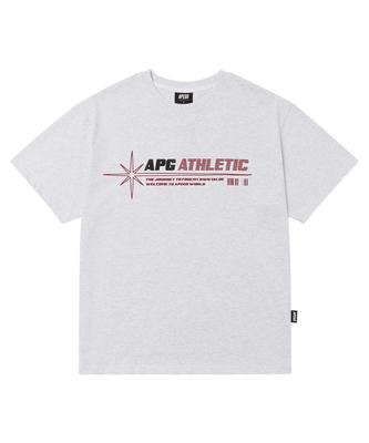 APEGO SPORTS Energetic Oversized Short Sleeve T-Shirt White Melange