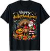 Happy Hallothanksmas for Halloween Thanksmas Holiday Season T-Shirt Mens Womens Tees Top