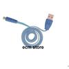 Be MIX Flat and Luminous Micro USB Charging Cable BLUE 1 M Flat Cable 1 Pc