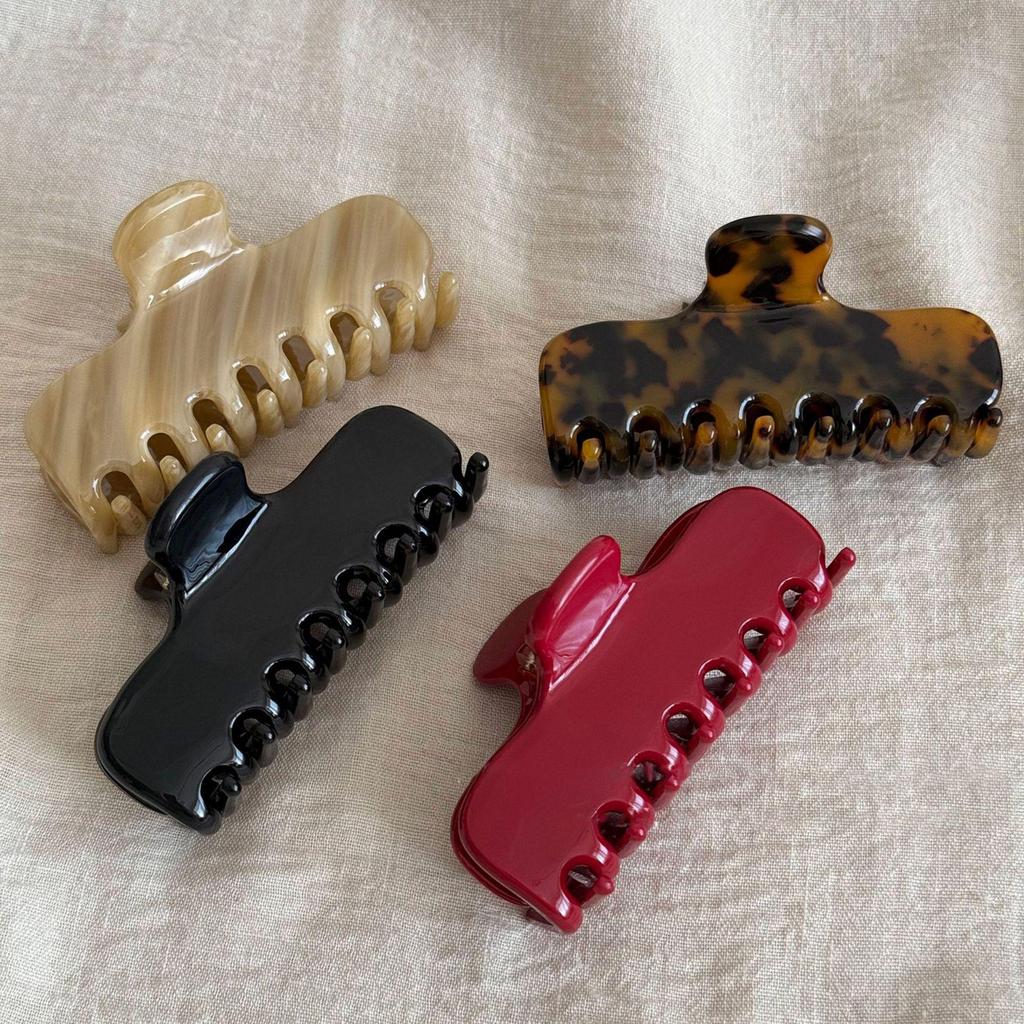 Korean High-End Acetate Claw Clip, Bun Hairpin, Shark Clip, Retro Ponytail Hair Accessory for Women