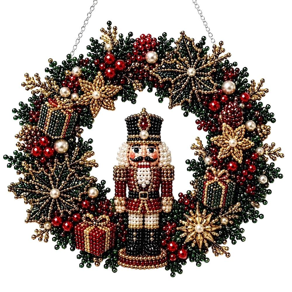 Round Board Pearl Painting Window Hanging Pre Printed DIY Craft Pendant Xmas Tree