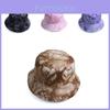 Cotton Summer Tie Dyeing Fisherman Hat With Wide Brim Sun Protection For Outdoor Activities