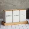 In-Stock Minimalist Metal Tea Caddy with Bamboo Lid for Snacks, Coffee, and Candy Storage