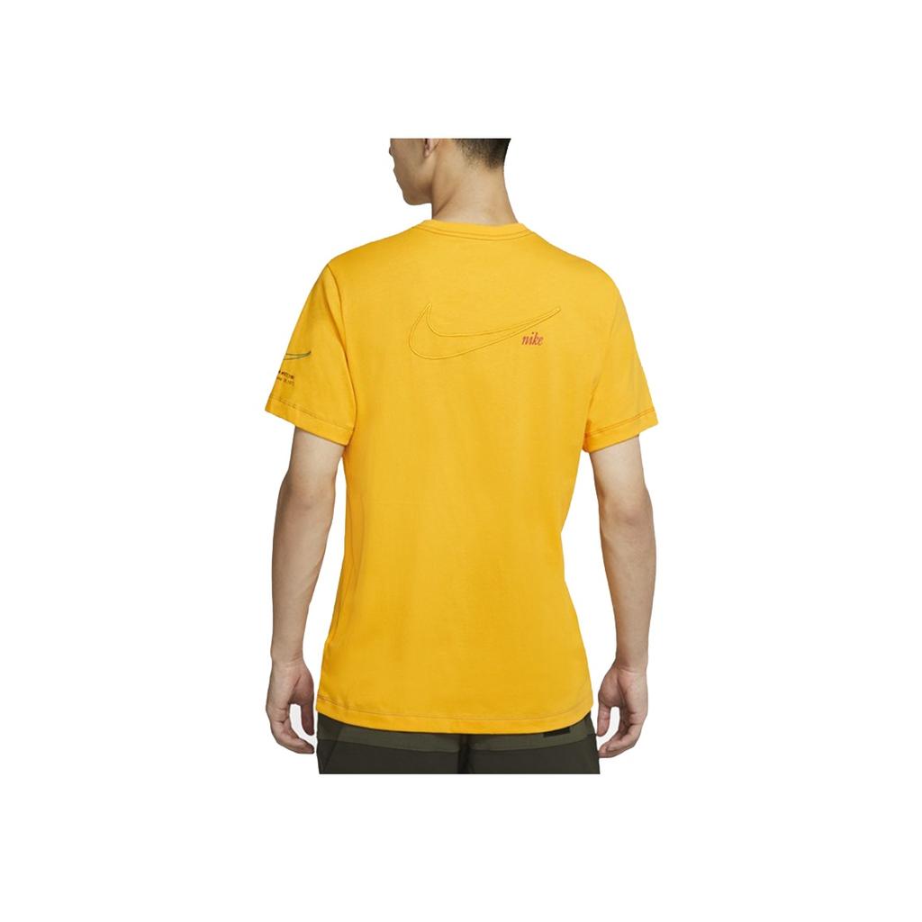 Nike Nsw Swoosh 50 Lbr Casual Sport Breathable Print Short Sleeve T-shirt Men Tops Gold DJ1394-739