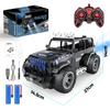 Scale RC Jeep RC Car with Spray 70 Minutes of LED Perfect Gift for Kindergarten Entrance and Elementary School Students 1/16 Off-Road Function,