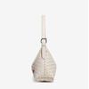 IELGY Hand-Woven Baguette Bag All-Match Commuter Underarm Bag White
