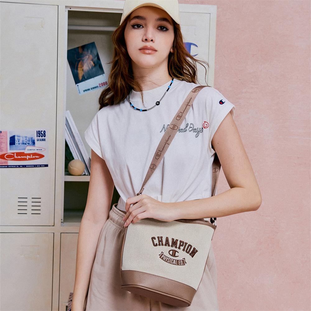 Champion Team Bucket Bag Classic Design 3D Embroidered Logo Casual Versatile Fabric Backpack Shoulder Bag Regular Unisex Couple Style U4CACPU11