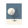 Scandinavian Tree Moon Beige Blue Posters Abstract Wall Decorative Canvas Painting Print for Living Room Home Decor Art Picture