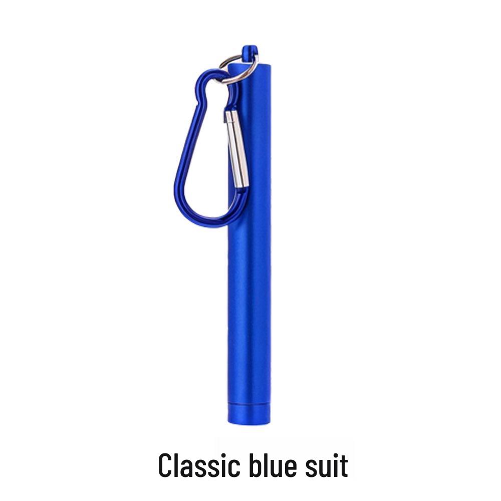 Foldable 304 Stainless Steel Telescopic Straw Set with Aluminum Tube for Outdoor Use