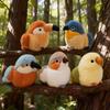 Fluffy Material Bird Plush Toy Colorful Design Stuffed Bird Doll  Interactive Toy