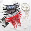 Sexy Lingerie Women's Underwear Embroidered Hollow Mesh Seductive Thong Panties Underpants G Strings Crotchless Bandage Underwear Lingerie for Women
