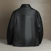 New Winter Down Leather Jacket Men's Fashionable Lapel PU Leather Jacket