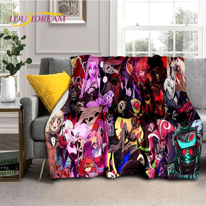 2026 H-Hazbin Hotel Charlie Cartoon Soft Blanket,Soft Throw Blanket for Home Bedroom Bed Sofa Picnic Travel Cover Child Gift