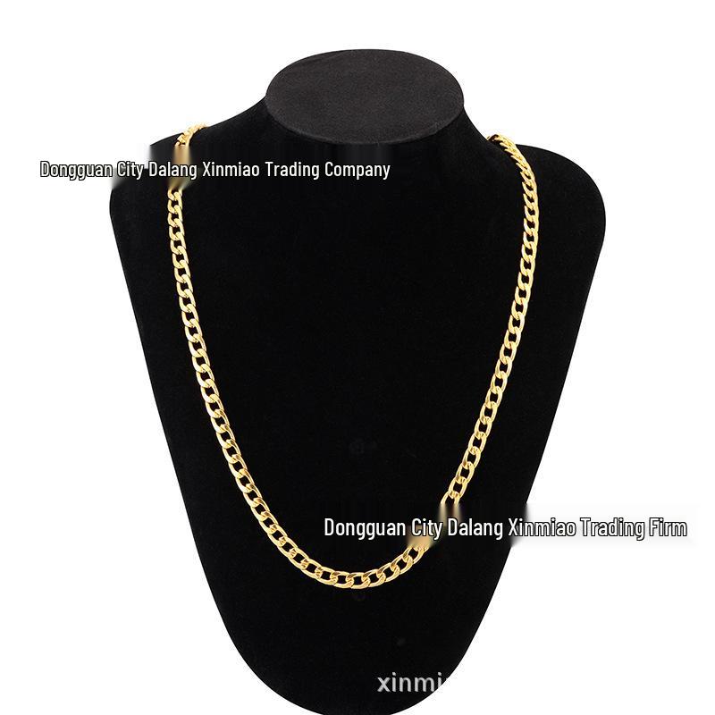 Pánský geometrický kubánský řetízek, nerezový módní doplněk