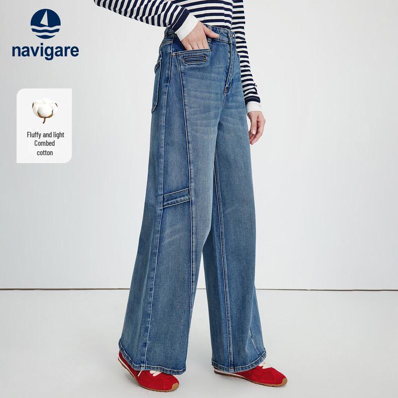 

Navigare Women s Wide-Leg Patchwork Denim Jeans XXL