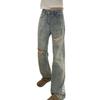 Comfortable Versatile Large Size High Street Denim Trousers Female Straight Thin Loose Drape Wide Leg Trousers Jeans for Women Long Denim Pants