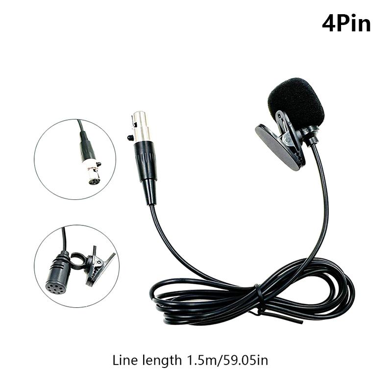 

Профессиональный петличный микрофон для беспроводного бодипак-передатчика Akg Sennheiser Shure, мини 3-контактный XLR с фиксатором, 4-контактный 4pin