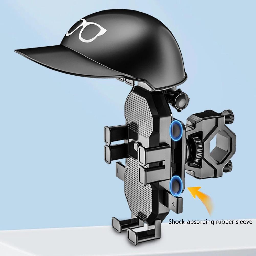 2024 New Helmet Rider Motorcycle Mobile Phone Holder Electric Bicycle Waterproof Sunshade Navigation Mobile Phone Holder