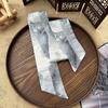 7x85cm Skinny Silk Scarf Floral Headband Chinese Style Hair Ribbon Scarf Butterfly Neck Tie Versatile Bag Decorative Scarf