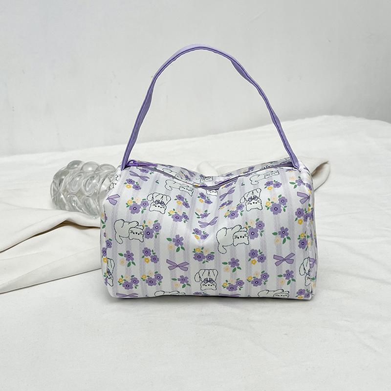 Cute Cartoon Hand-Held Cosmetic Bag Large Capacity Travel Portable  Storage Bag Makeup Pouch Girls Birthday Creative Gift