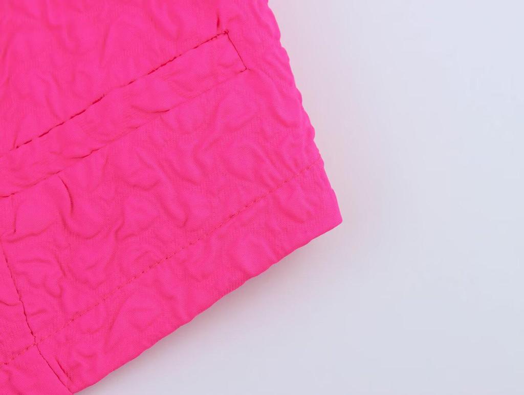 2025 Summer Women's European & American Style V-Neck Textured Vest Top & Shorts Set