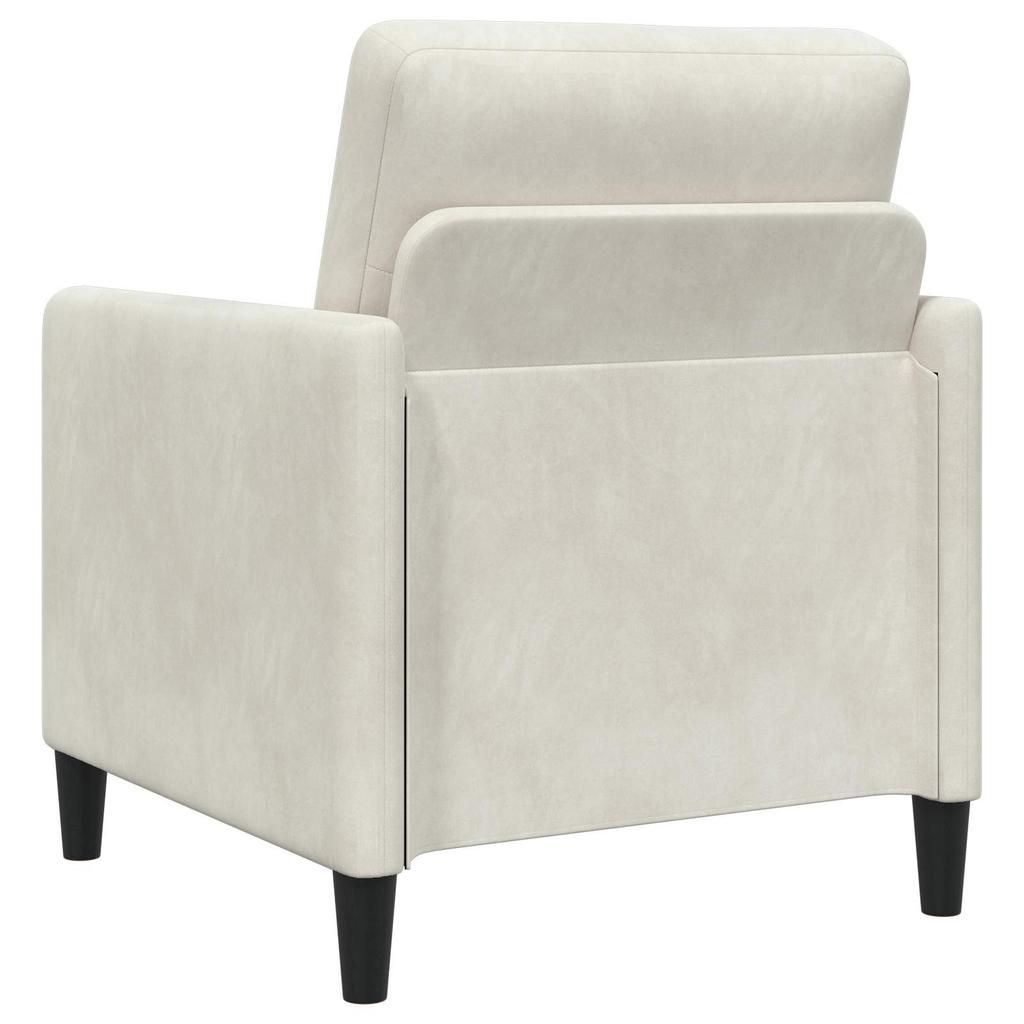 Sofa Set with Storage 2 pcs. Cream Polyester
