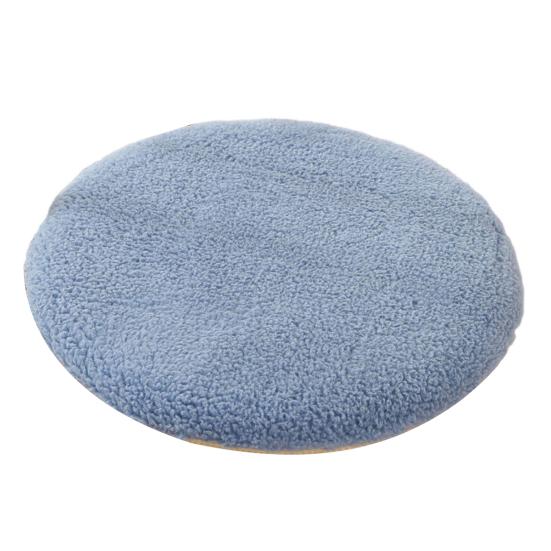 Fleece Kulatý Polštář na Židli Plyšový Sedák z Umělé Ovčí Vlny se Zipem Zima
