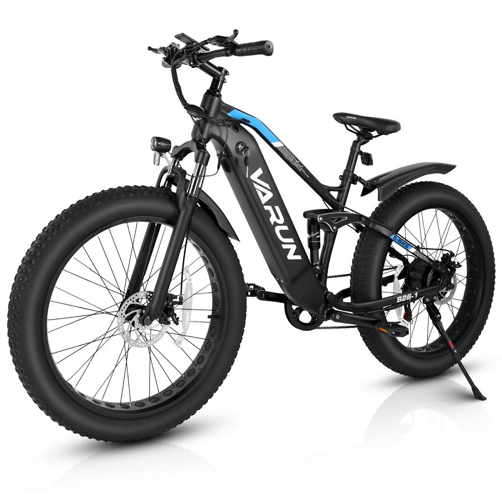 VARUN S26-1 26" X 4.0" Fat Tire Electric Mountain Bike with 48V 16AH Removable Battery
