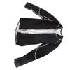 Sauna Jacket Zipper Body Shaping Rapid Thermal Cycling Elastic Sweat Sauna Jacket for Exercising Silver Inner with Long