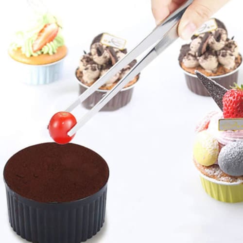 Kitchen Tweezers, Stainless Steel Long Tweezers, 2 Pieces, 12 Inch (30cm) Long, Cooking Tweezers, Long Food Tweezers, Extra Long Stainless Steel Tweez