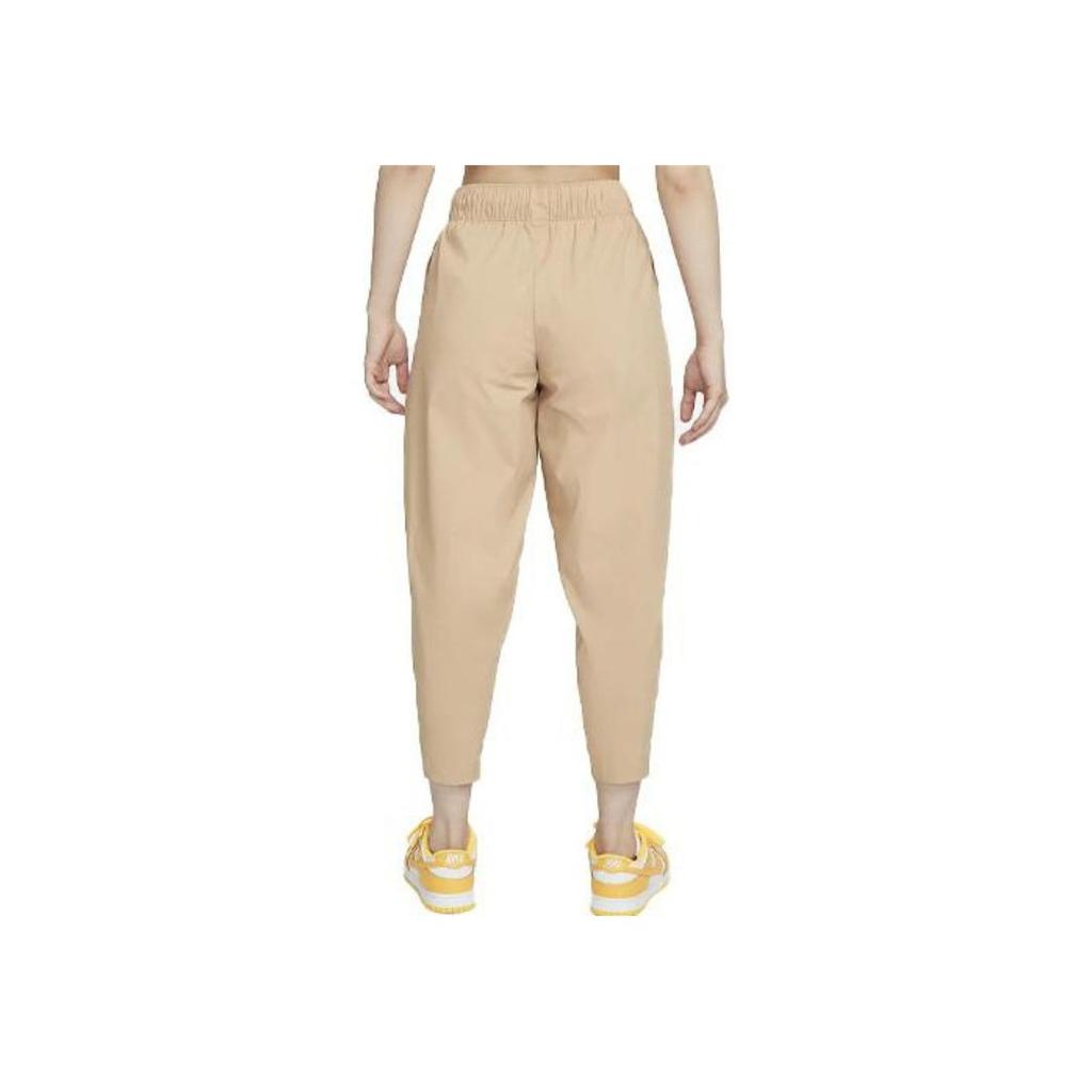 Nike Solid Color Small Logo Printed Breathable Sports Pants Women pants Brown DD5976-200